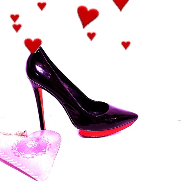 Alice + Olivia Stacey Bendet Black Patent Leather Pointy Platform Heel Pump Sz 8 - Picture 13 of 13